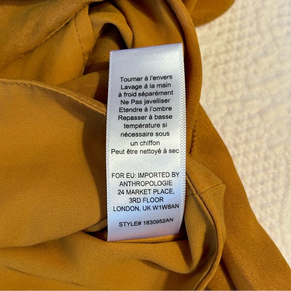 anthropologie wrap top with tie - Picture 3 of 5